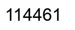 Number 114461 black image