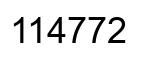 Number 114772 black image