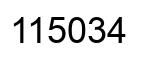 Number 115034 black image