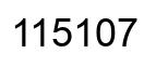 Number 115107 black image
