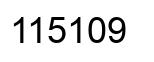 Number 115109 black image