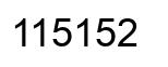 Number 115152 black image