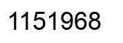 Number 1151968 black image
