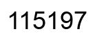 Número 115197 imagen negro