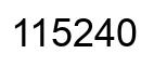 Number 115240 black image