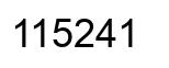 Number 115241 black image