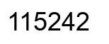 Number 115242 black image