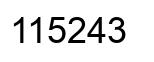 Number 115243 black image
