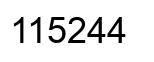 Number 115244 black image