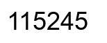 Number 115245 black image