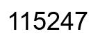 Number 115247 black image