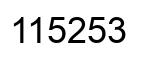 Number 115253 black image