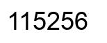 Number 115256 black image