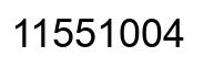 Number 11551004 black image