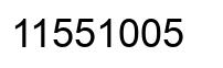 Number 11551005 black image