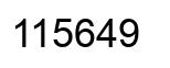 Number 115649 black image