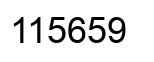 Number 115659 black image