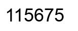 Number 115675 black image