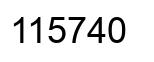 Number 115740 black image
