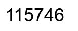 Number 115746 black image