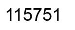 Number 115751 black image