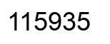 Número 115935 imagen negro