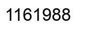 Number 1161988 black image