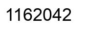 Número 1162042 imagen negro
