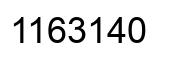 Number 1163140 black image