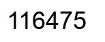 Number 116475 black image