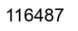 Number 116487 black image