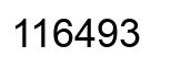 Number 116493 black image