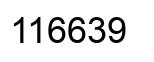 Number 116639 black image