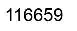Number 116659 black image