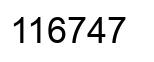 Number 116747 black image
