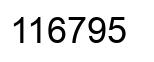 Number 116795 black image