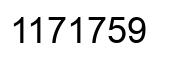 Number 1171759 black image
