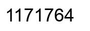 Number 1171764 black image