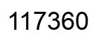 Number 117360 black image