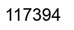 Number 117394 black image