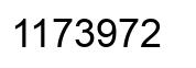 Number 1173972 black image