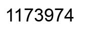 Number 1173974 black image