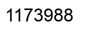 Number 1173988 black image