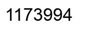 Number 1173994 black image