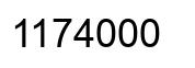 Number 1174000 black image