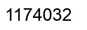 Number 1174032 black image