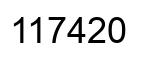 Number 117420 black image