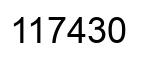 Number 117430 black image