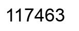 Number 117463 black image