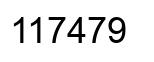 Number 117479 black image